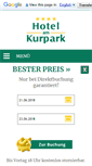 Mobile Screenshot of hotelamkurpark.net